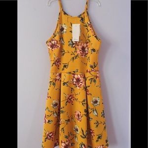 yellow floral dress